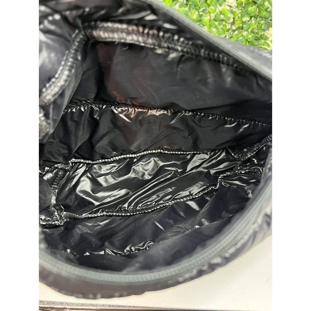 Anorak Quilted Black Cosmetic Makeup Bag 8
